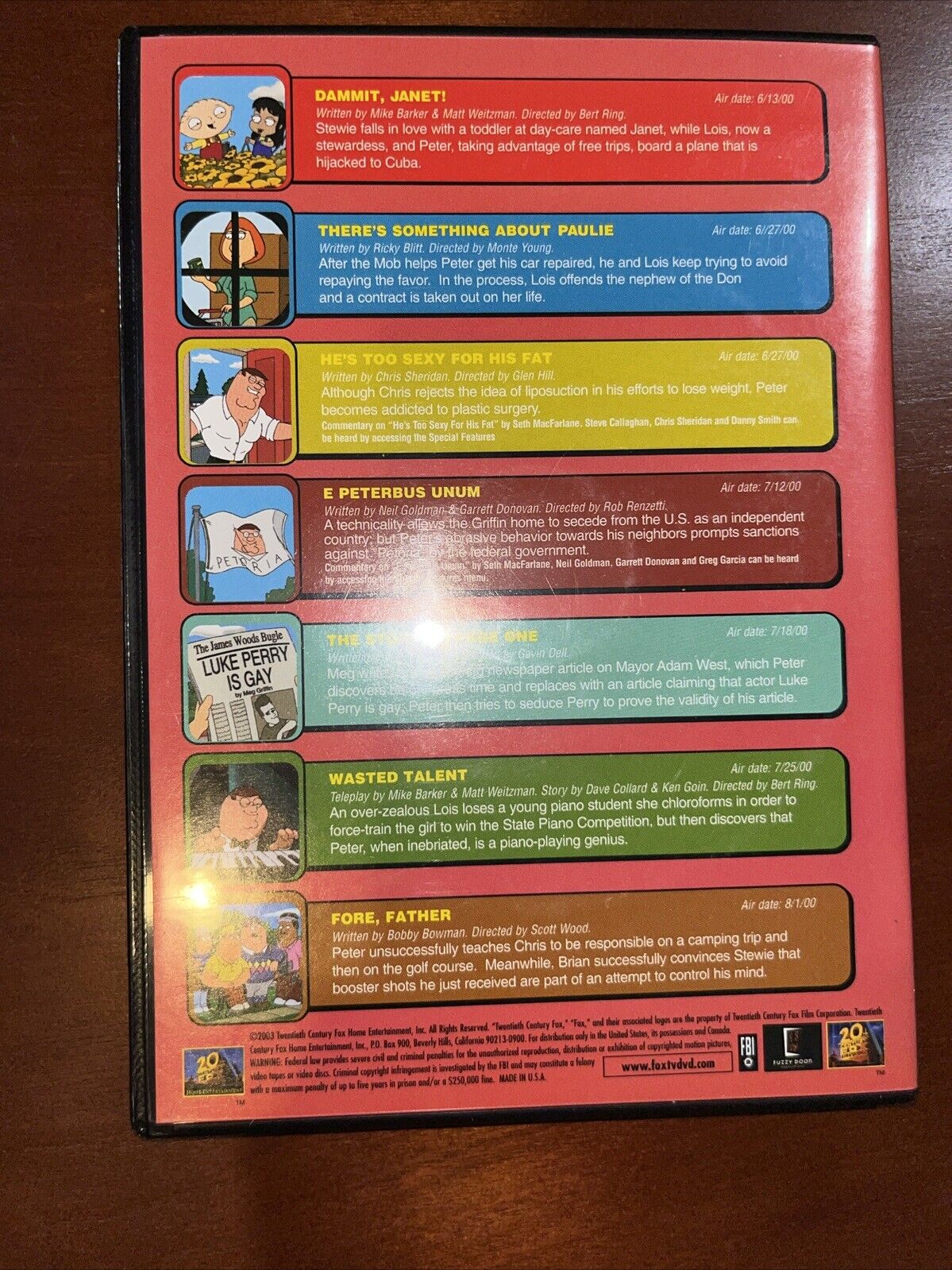 Family Guy Volume 1: Seasons 1 & 2 (DVD, 1999) Tested