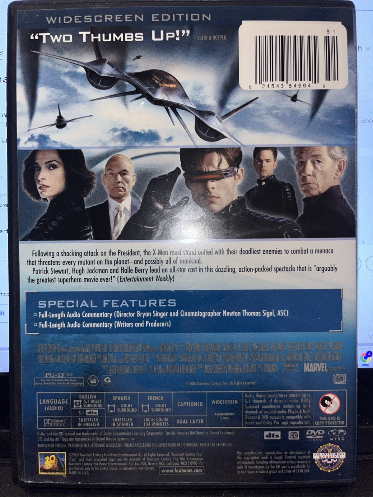 X-Men United X2 DVD, 2005, Widescreen Hugh Jackman Ian McKellen Sealed