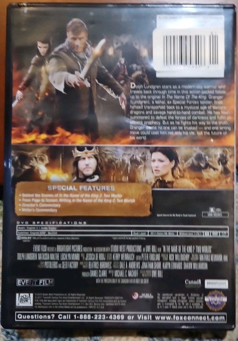 In The Name Of The King 2: Two Worlds - DVD - New Sealed