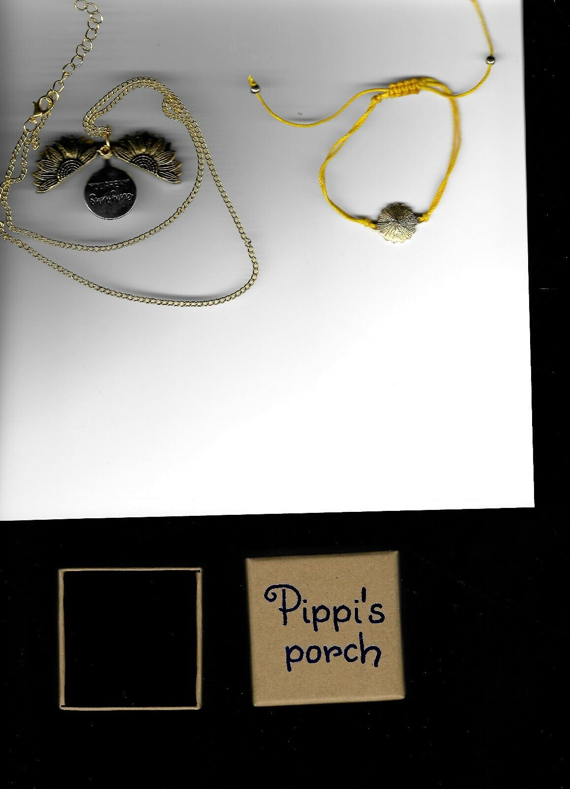 Pippi's Porch Hinged Sunflower "You Are My Sunshine" Locket - Brand New