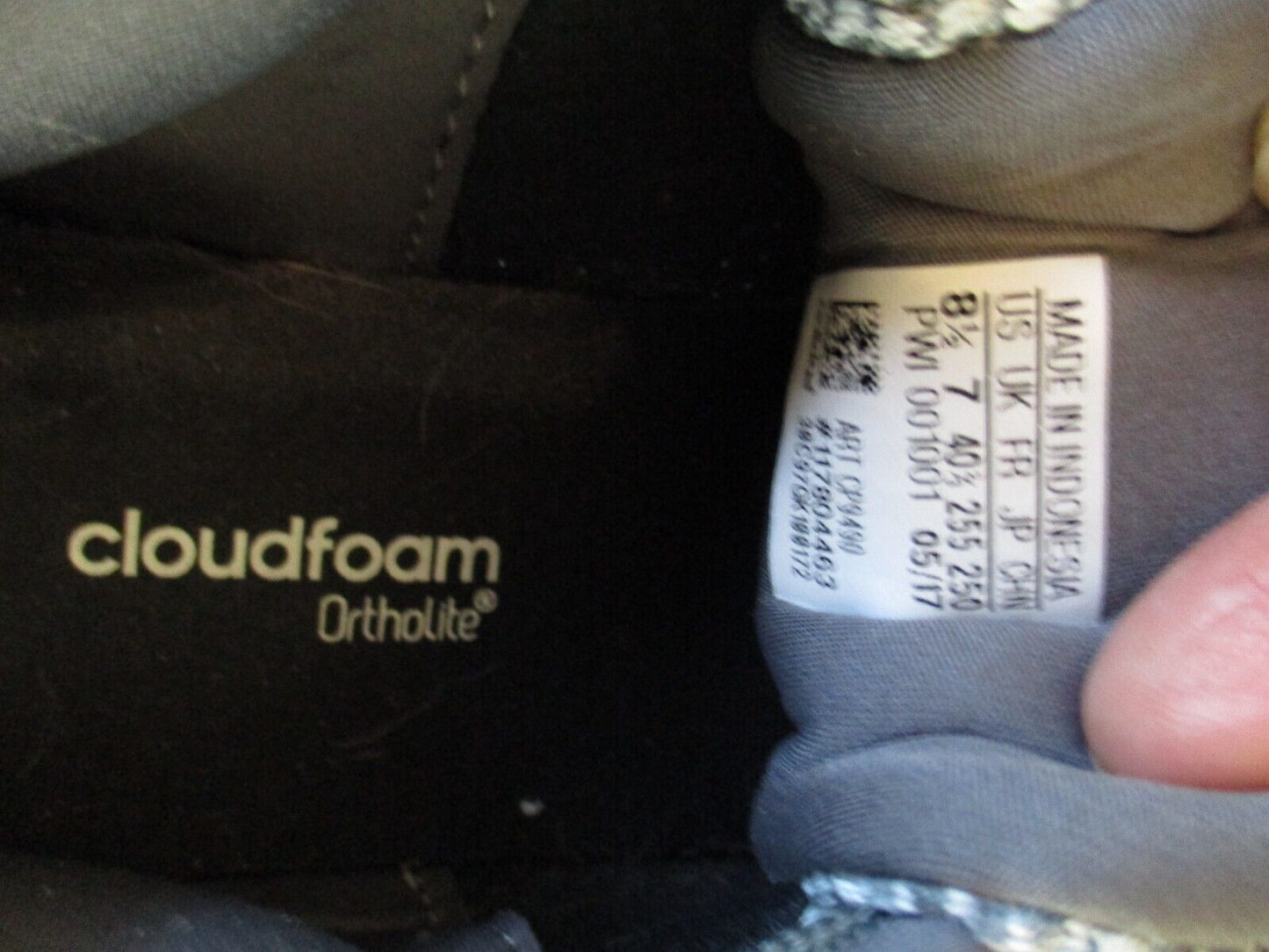 Adidas Cloudfoam Ortholite Grey Running Sneakers Shoes US 8.5