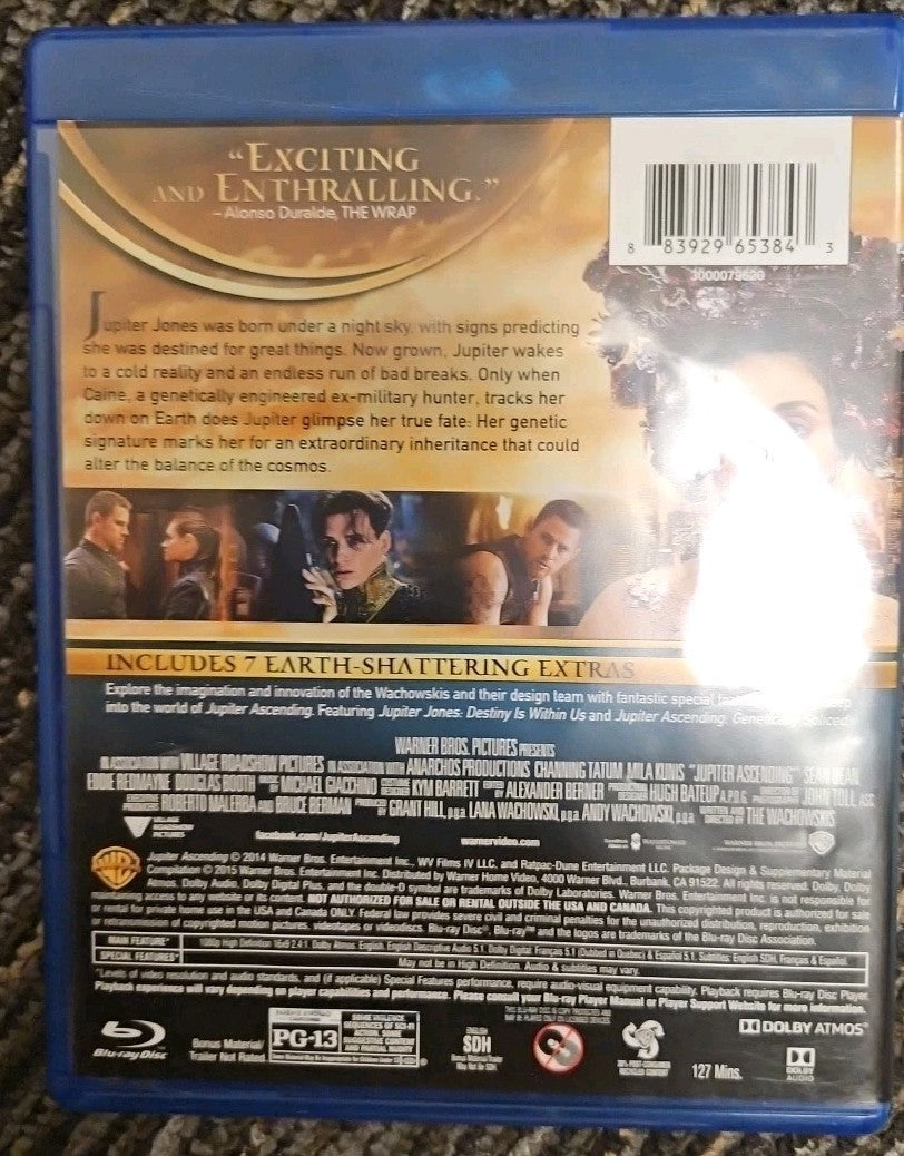 Jupiter Ascending (Blu-ray + DVD, 2014) New/Sealed. No digital download