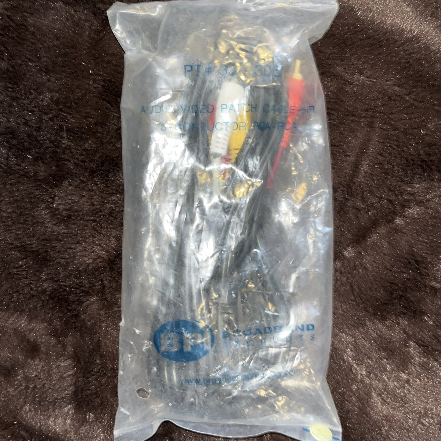 3ft 3 RCA Male to 3 RCA Male Cord Black Audio Video AV Cable