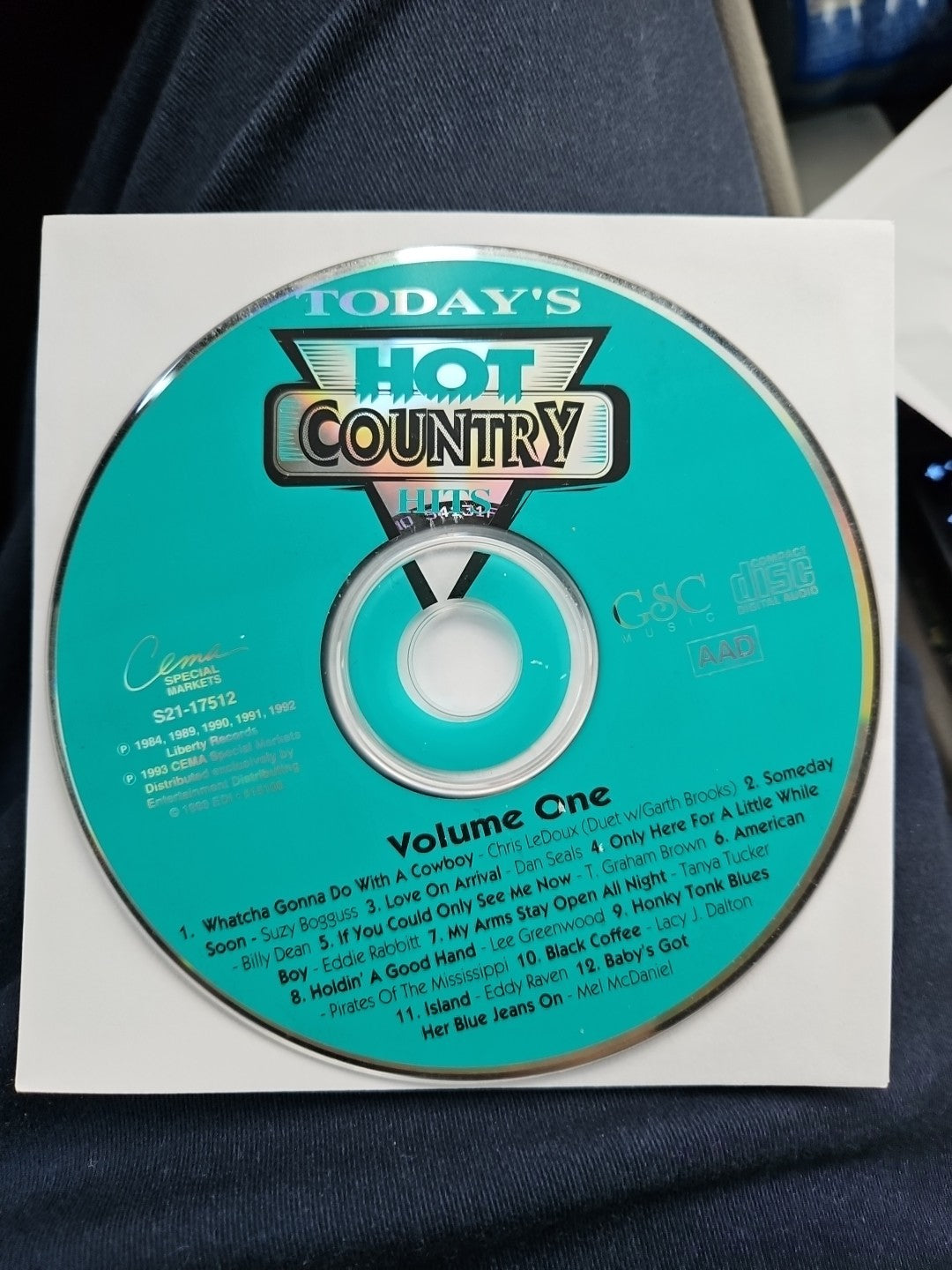 Today's Hot Country Hits Volume One (CD) Disc Only. Tested