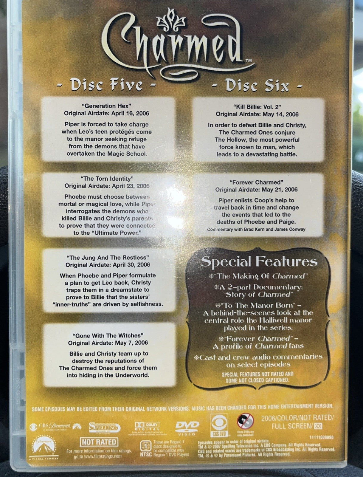 Charmed Final Season Discs 1-6