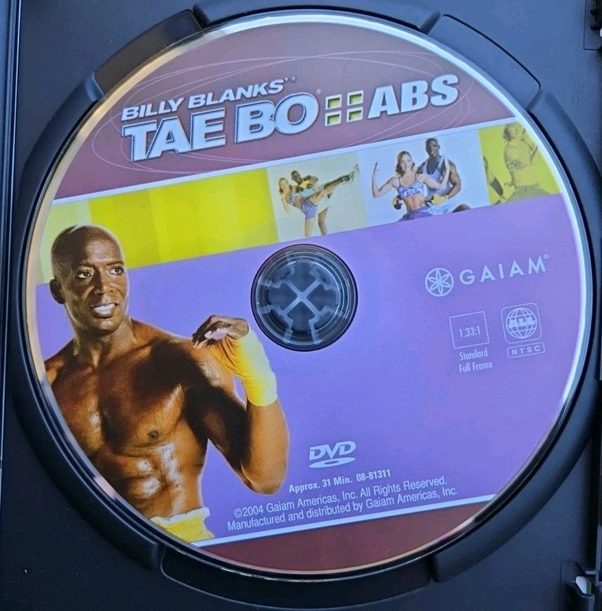 Billy Blanks TaeBo Abs! Tae Bo (DVD) Damaged Artwork. Tested. New Case