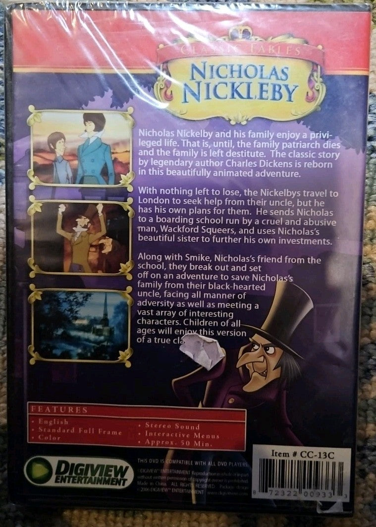 Classic Fables: Nicholas Nickleby (DVD) New Sealed