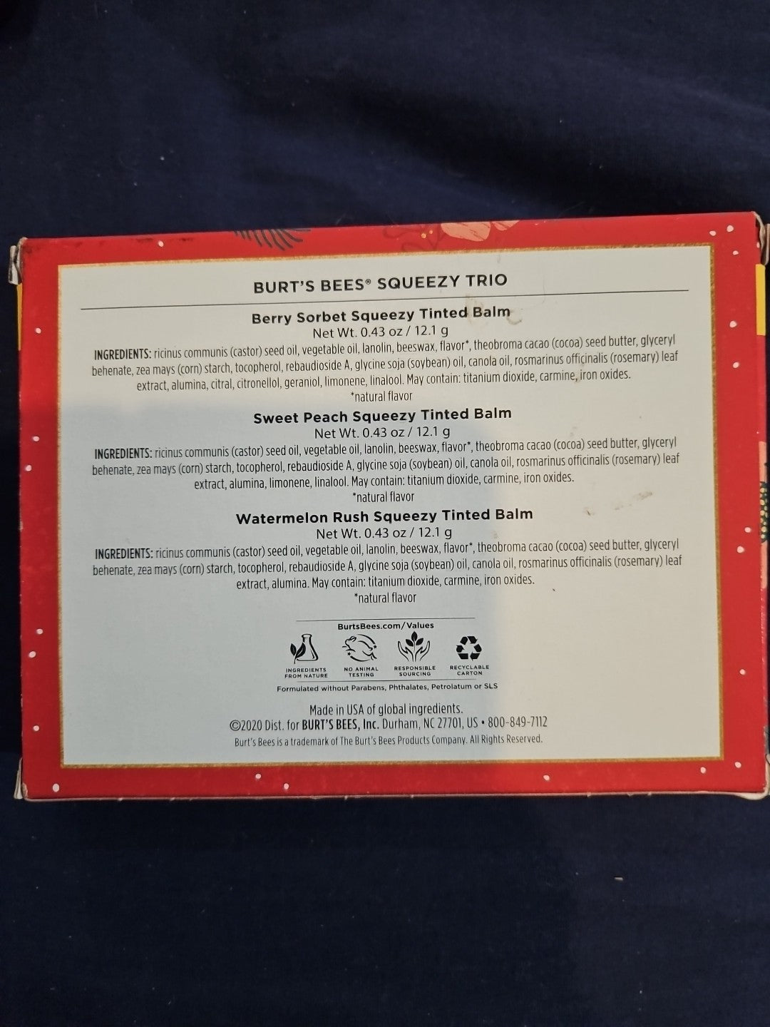 Burt's Bees Squeezy Trio Holiday Lip Balm Set - Limited Edition