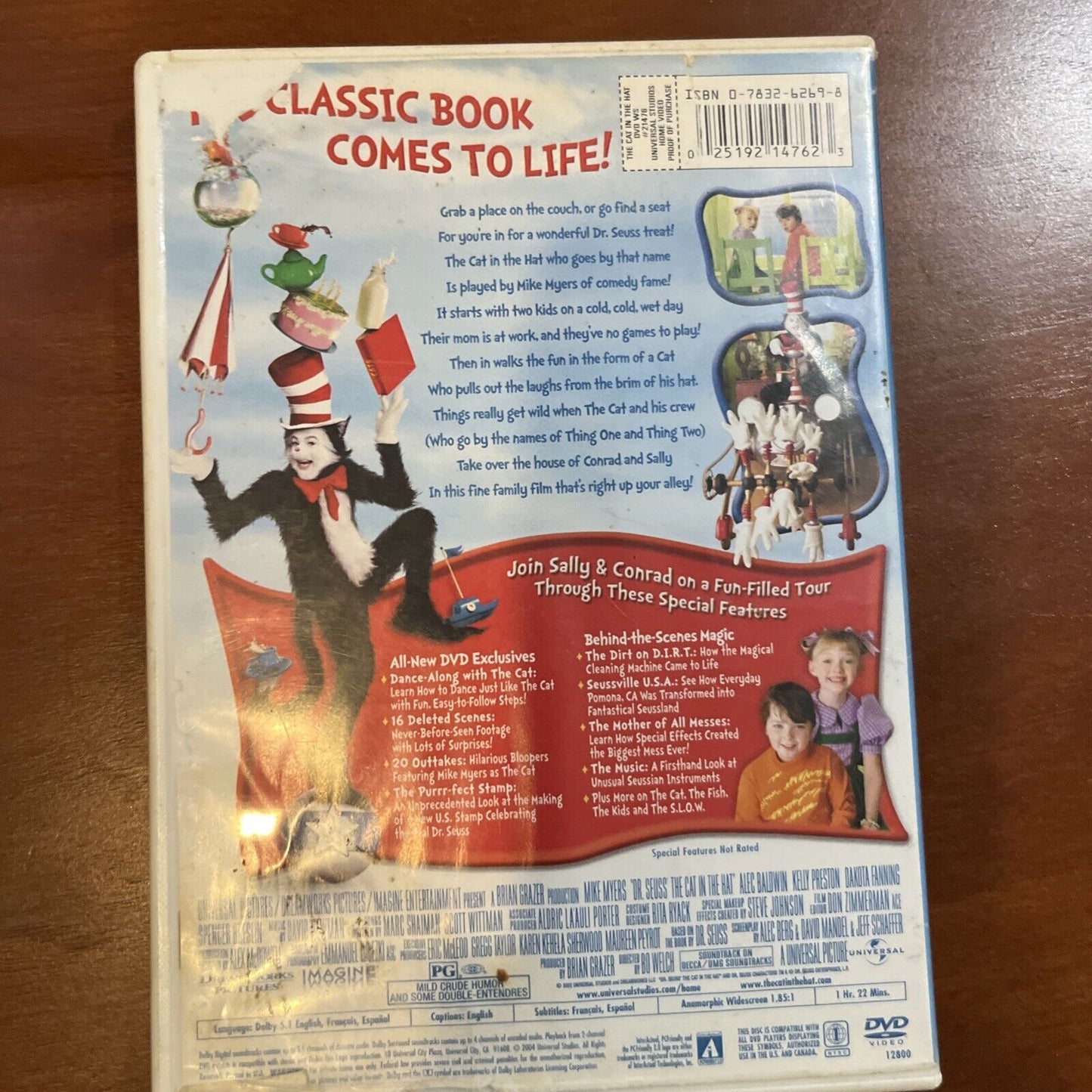 Dr. Seuss' the Cat in the Hat (2003) (DVD, 2003) Damaged Artwork