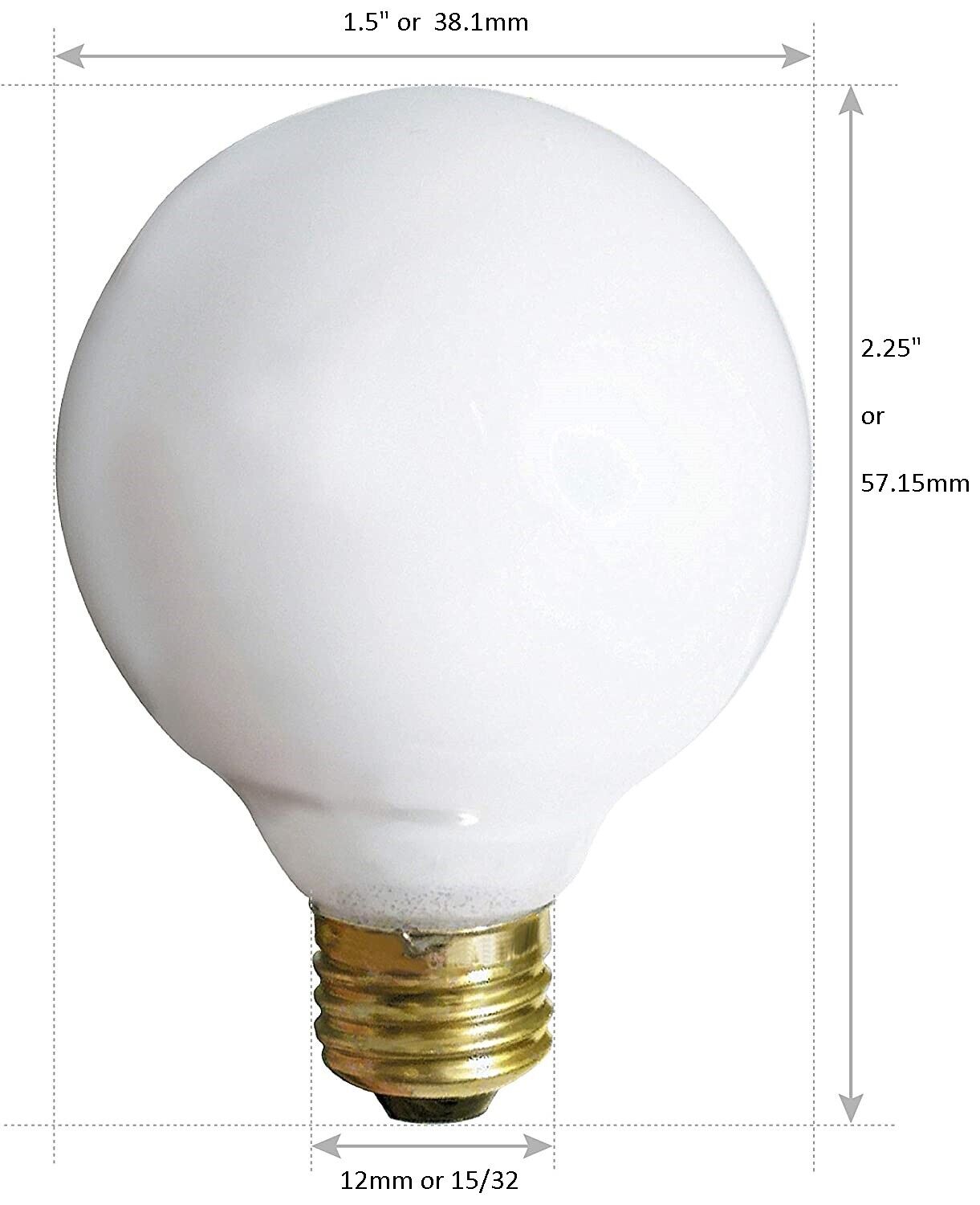 25 Pack - E12 25w Translucent White Candelabra Bulbs