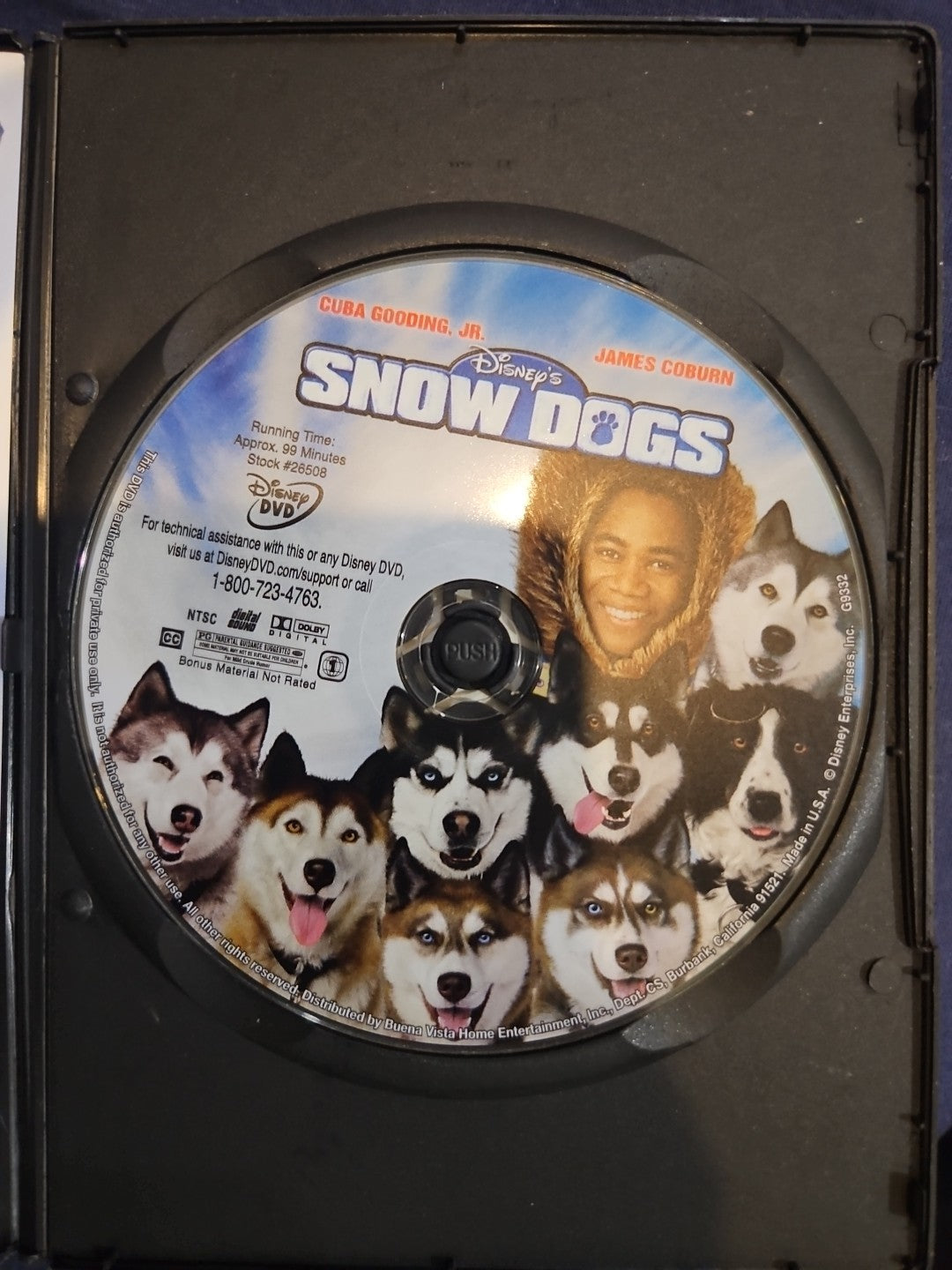 Snow Dogs (DVD, 2002) Disc Only