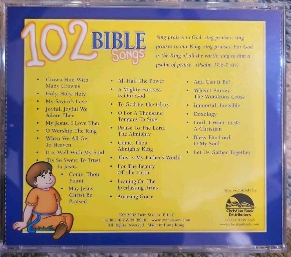 102 Bible Songs -3 Hours Of Music (3 CDs) New Sealed Ships 1st Class