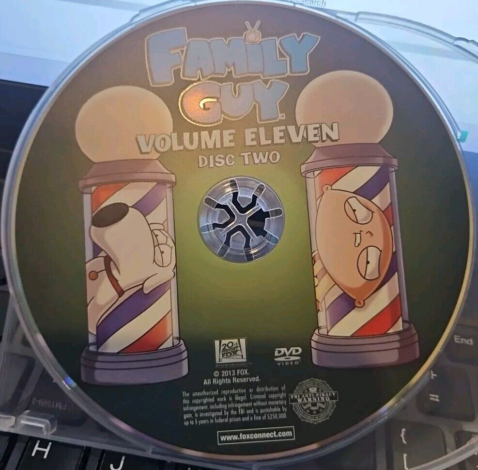 Family Guy Volume 11 Disc 2 Replacement DvD - Tested, No Scratches