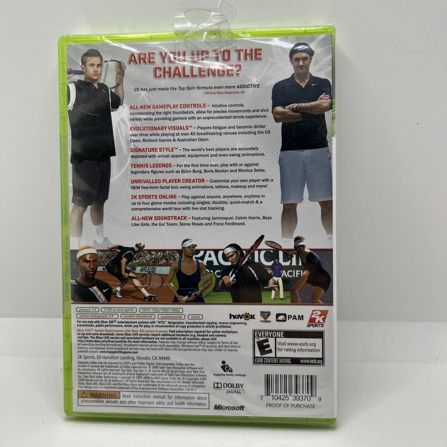 Top Spin 3 (Microsoft Xbox 360, 2008)