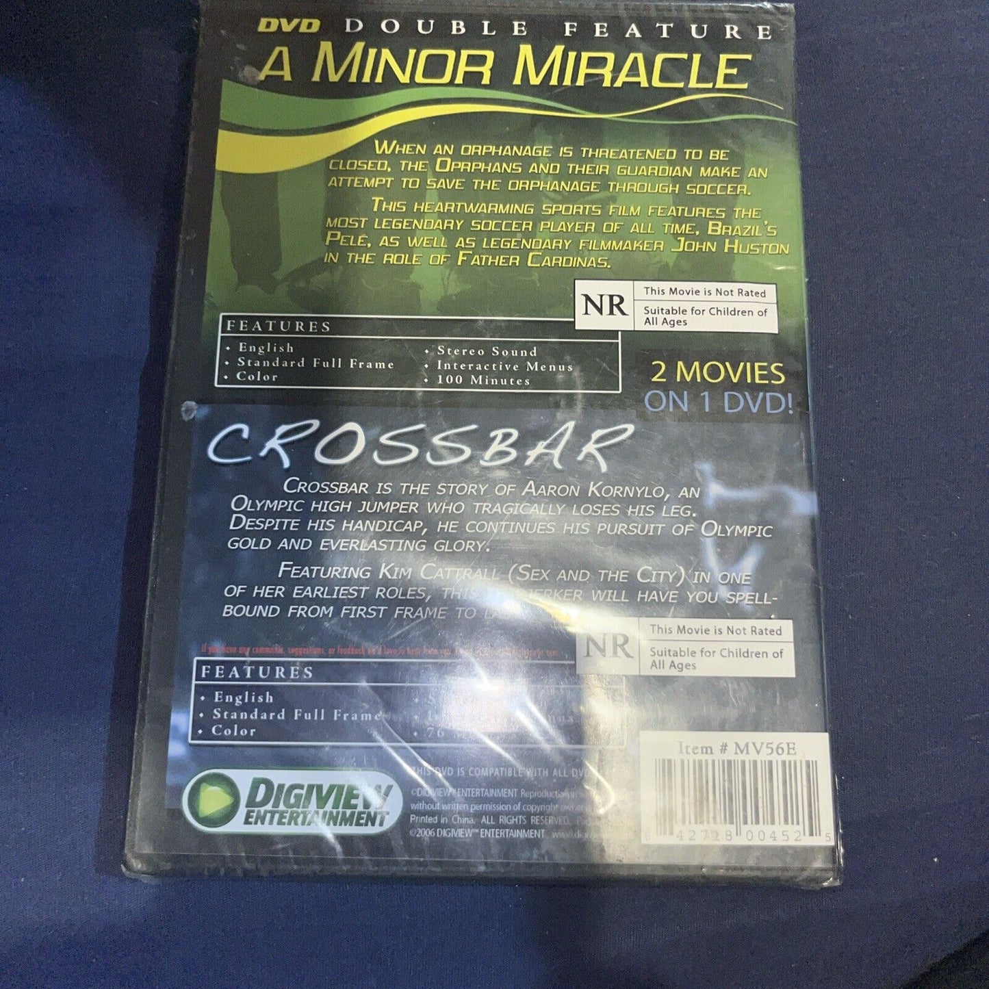 A Minor Miracle/Crossbar DVD Pele, John Huston/Kim Cattrall Brand New