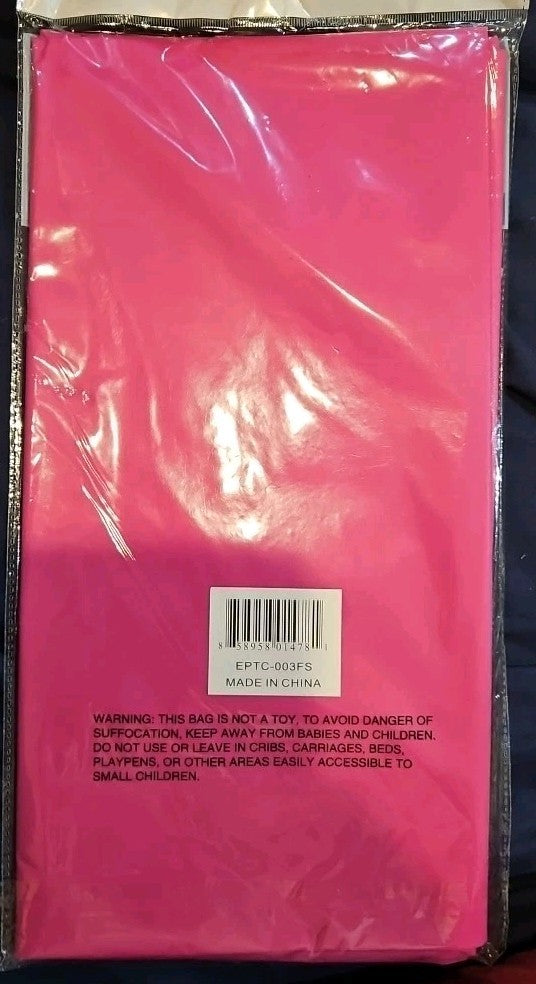 Evershine Heavy Duty Platic Table Cover 84" Round Reusable NEW