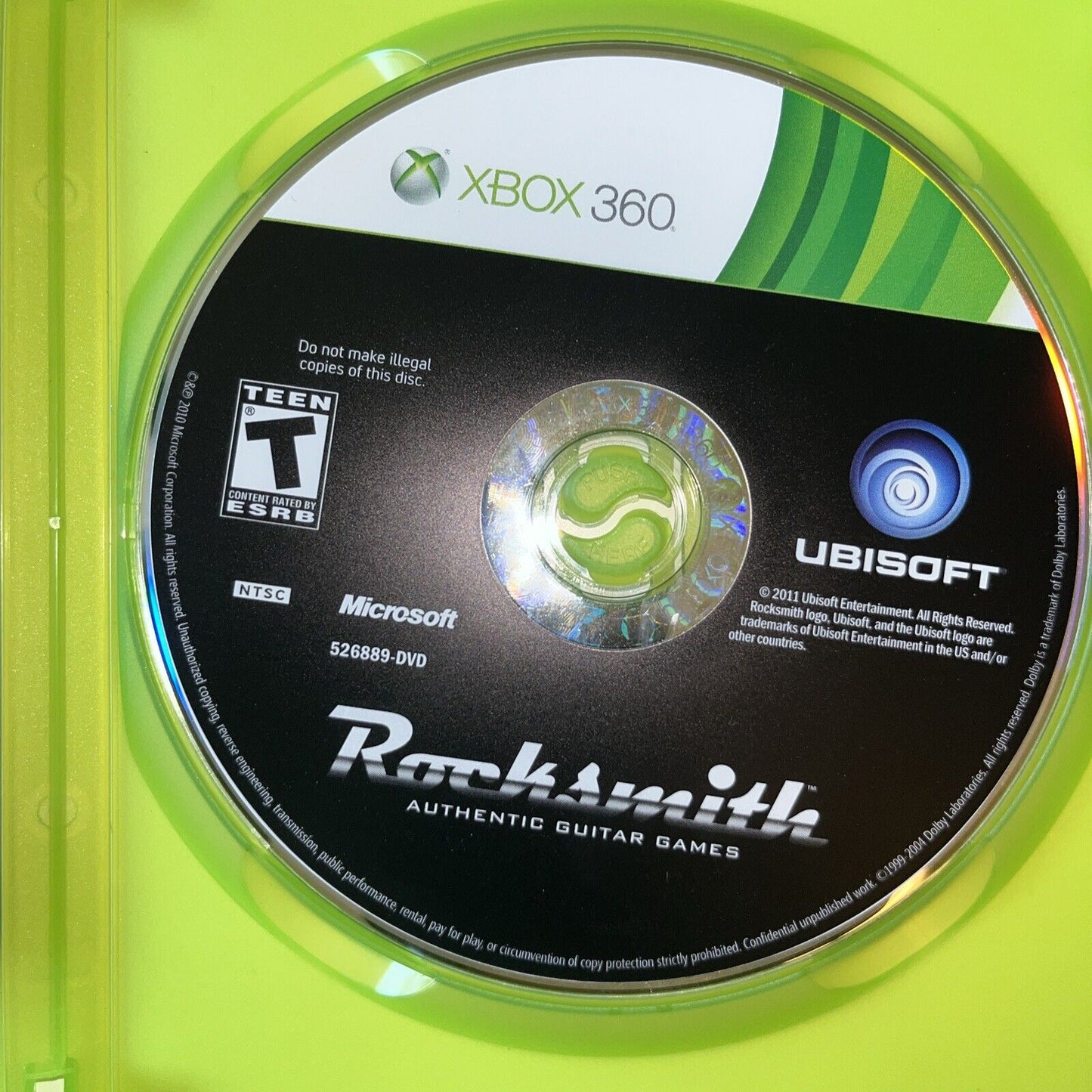 Rocksmith (Microsoft Xbox 360, 2011) CIB. With sticker sheet. manual. New case