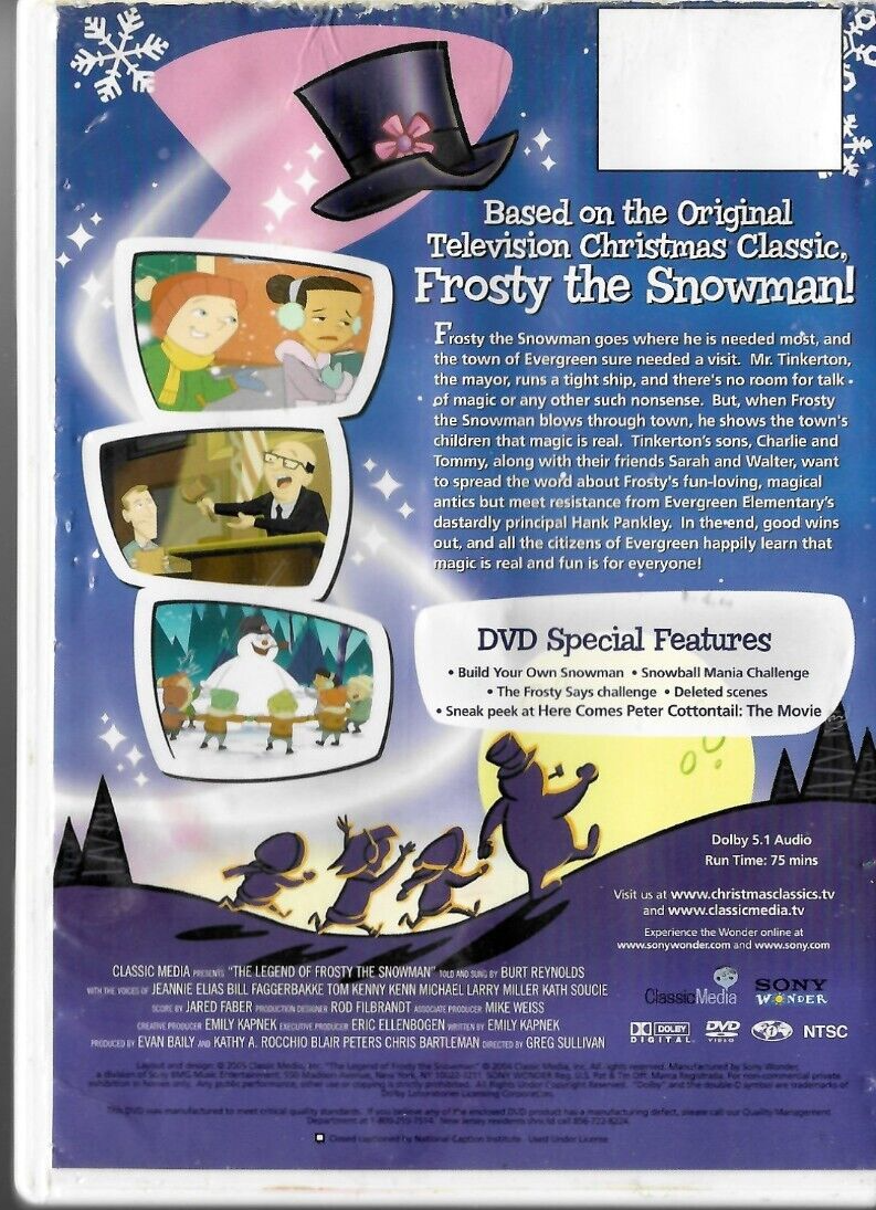 The Legend of Frosty the Snowman (DVD, 2005)