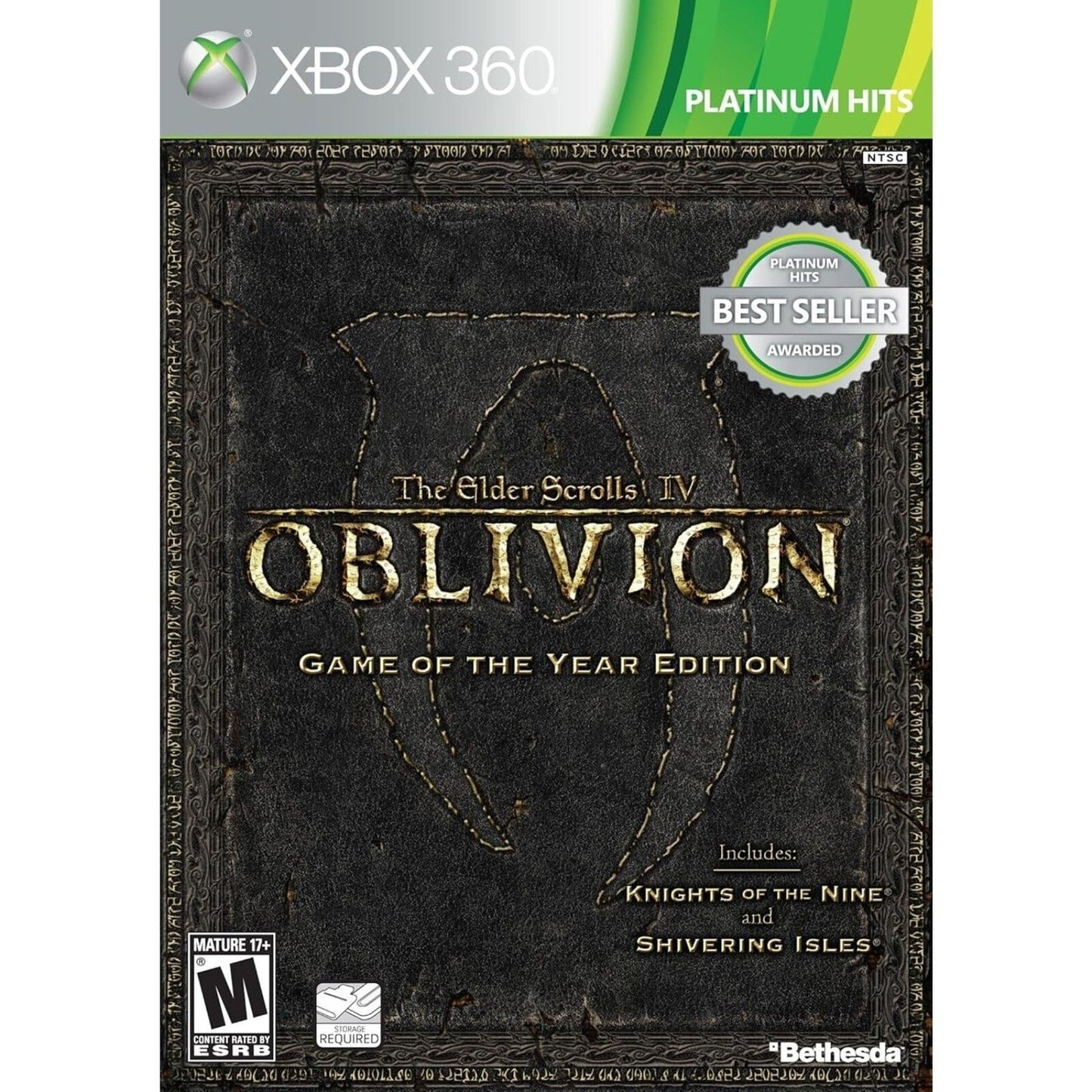 The Elder Scrolls IV: Oblivion - Game of the Year Edition ( Xbox 360) No Manual