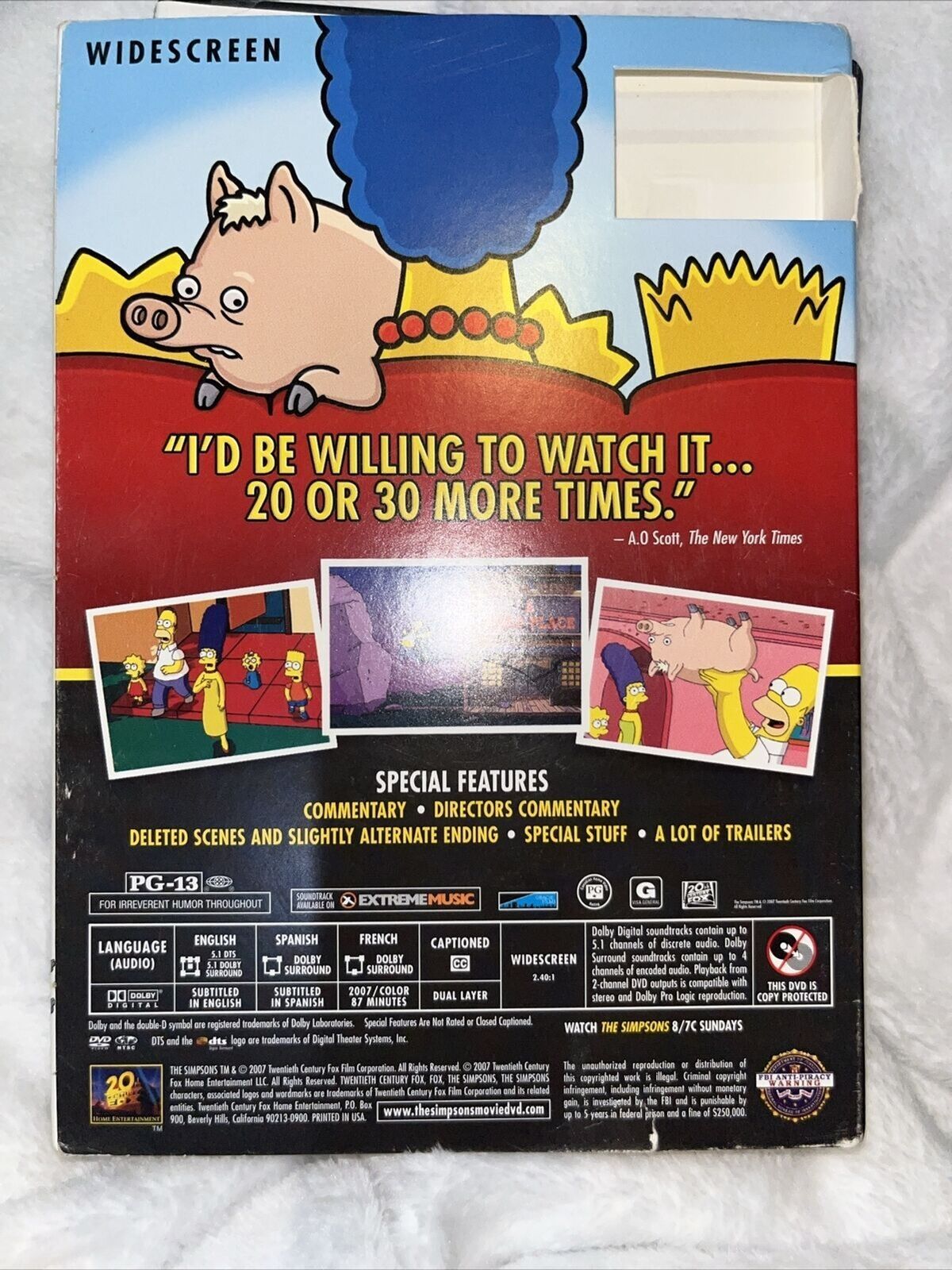 The Simpsons Movie (DVD, 2007) Brand New Sealed