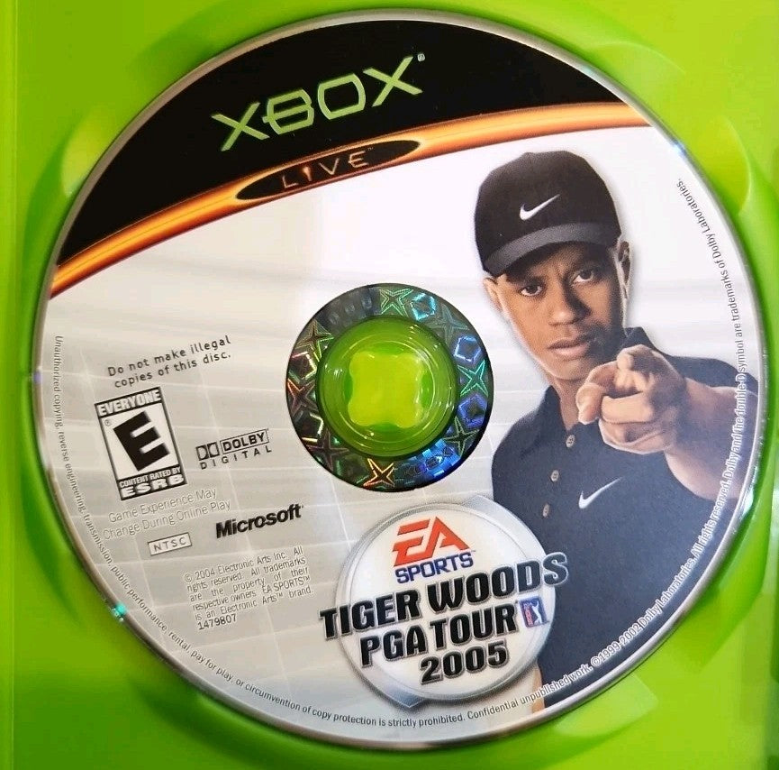 Tiger Woods PGA Tour 2005 XBOX, Tested. No Scratches. New Case