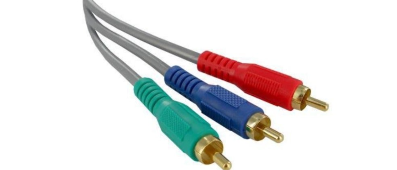 6' FT 3 RCA Component Cable Male to Male Ivory RGB Triple Video