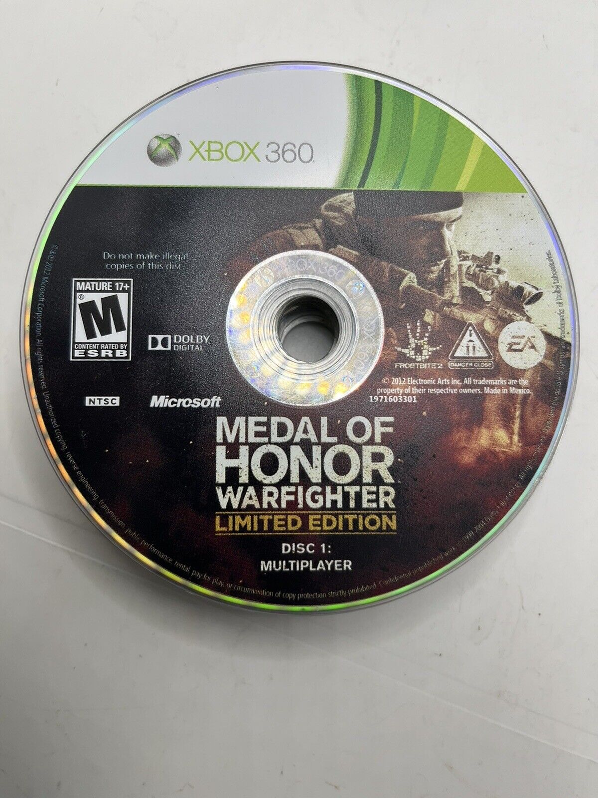 Medal of Honor -- Limited Edition (Microsoft Xbox 360, 2010) Disc 1 Only