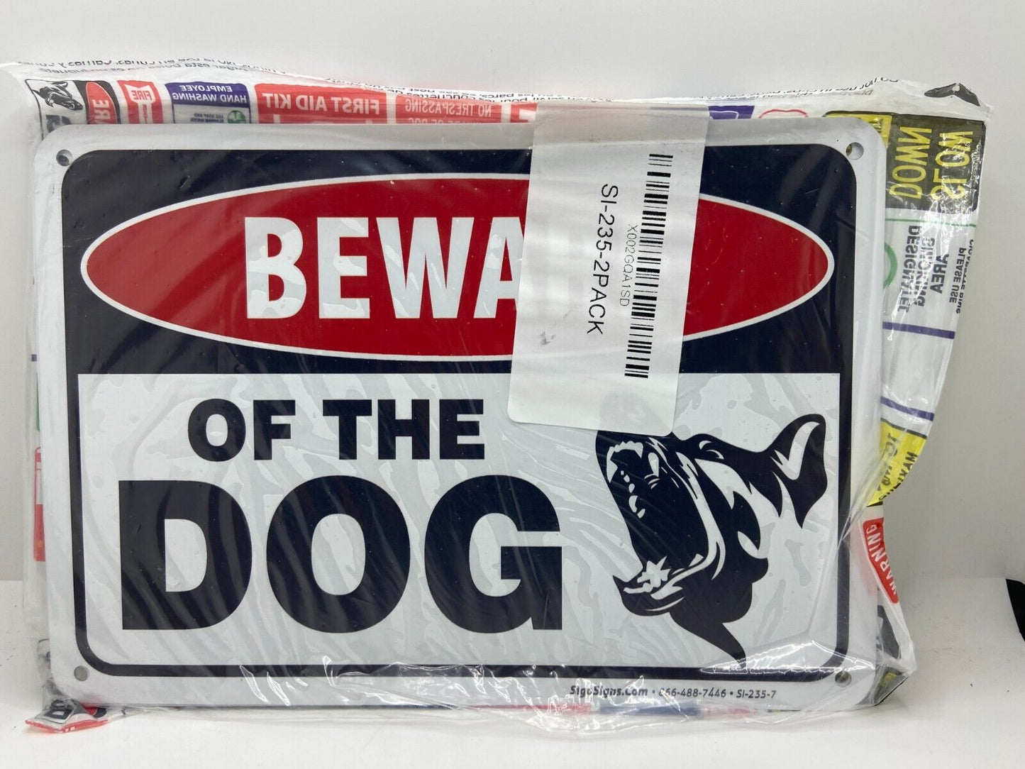 2 x Beware of the Dog 7" x 10" Signs