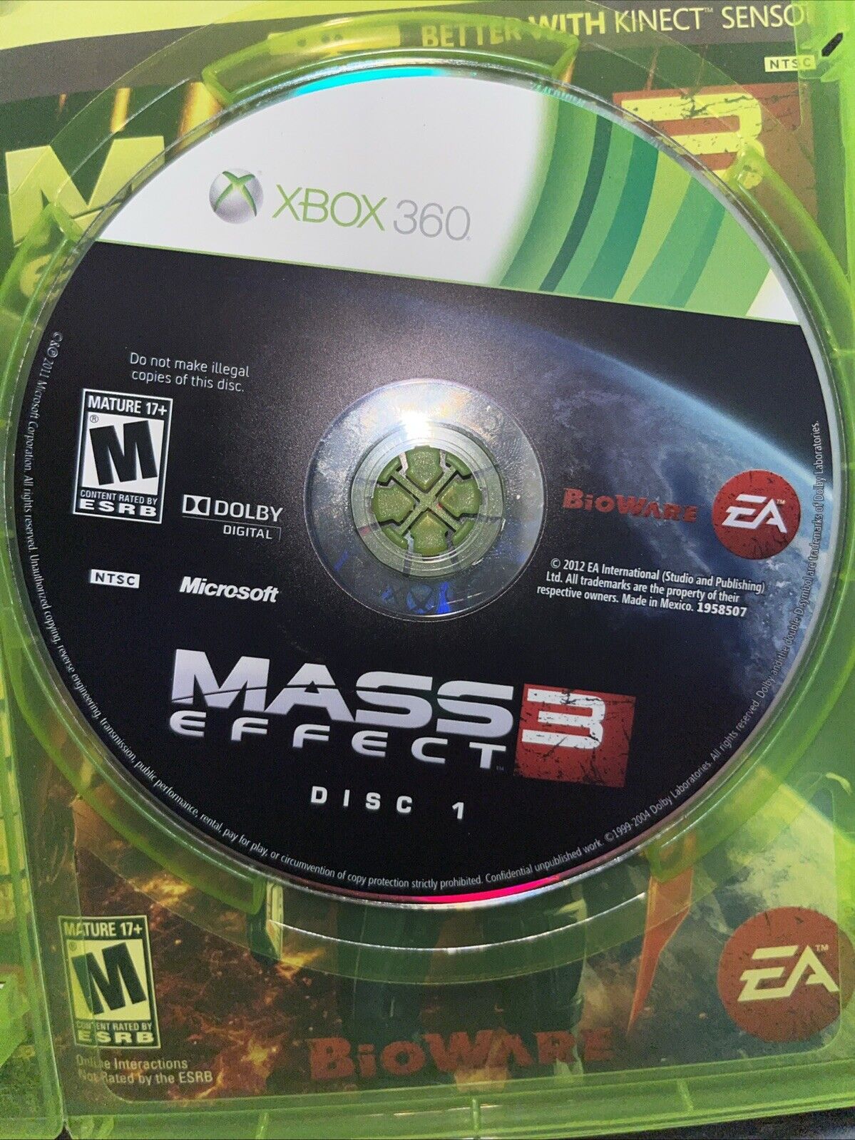 Mass Effect 3 - Xbox 360. CIB. Tested. New Case. No Scratches. Resealed.