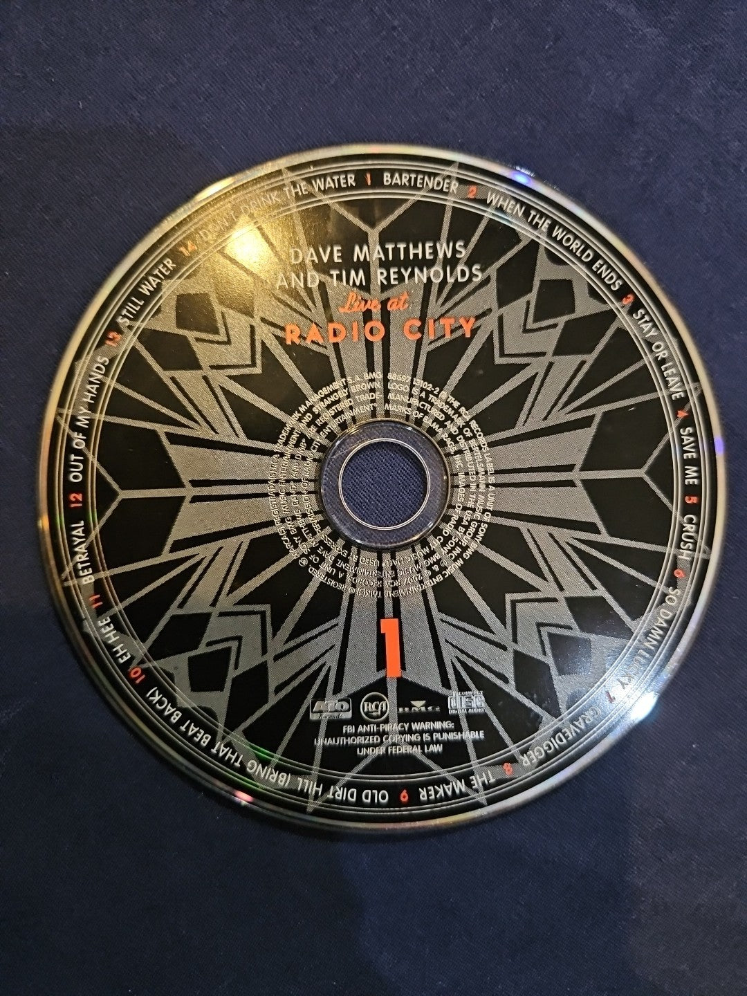 Dave Matthews & Tim Reynolds Live At Radio City (CD) DISC ONLY