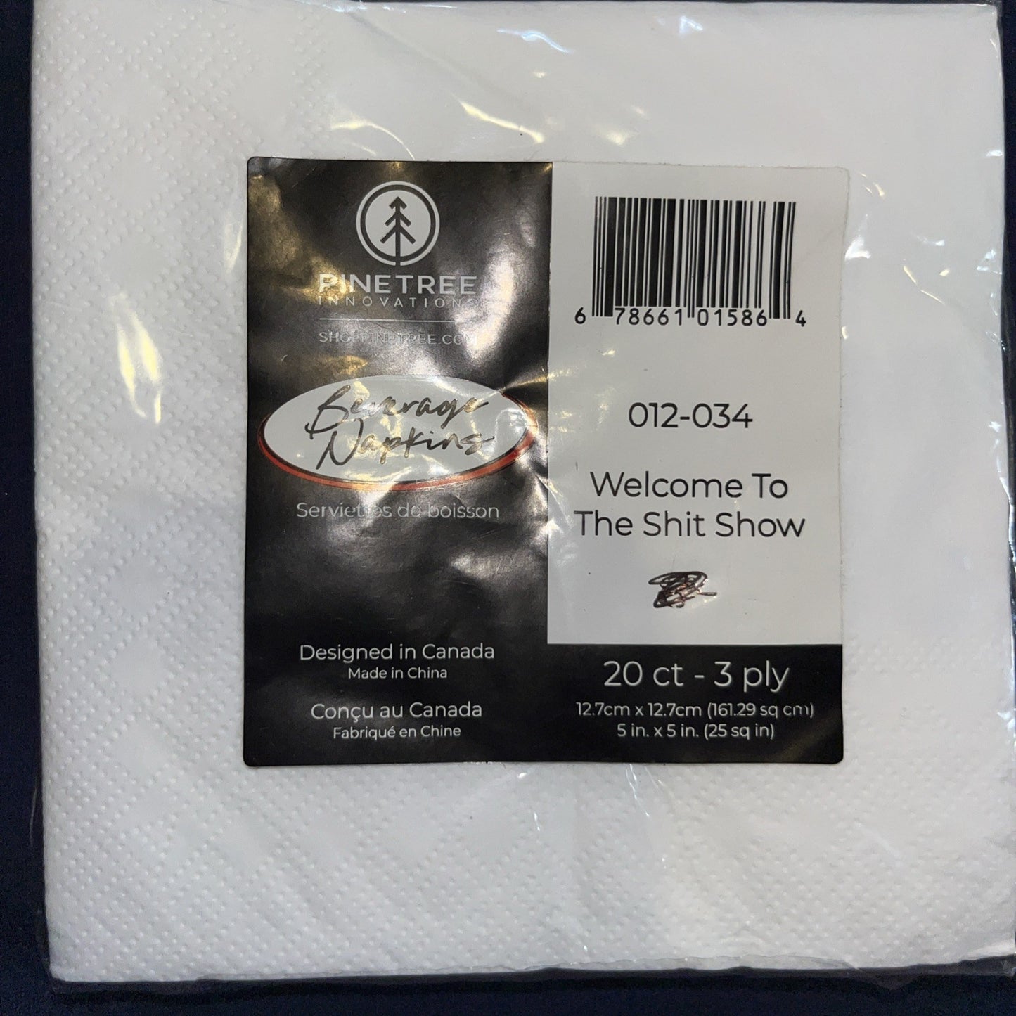 Welcome To The Sh*t Show Beverage Napkins 20 Ct