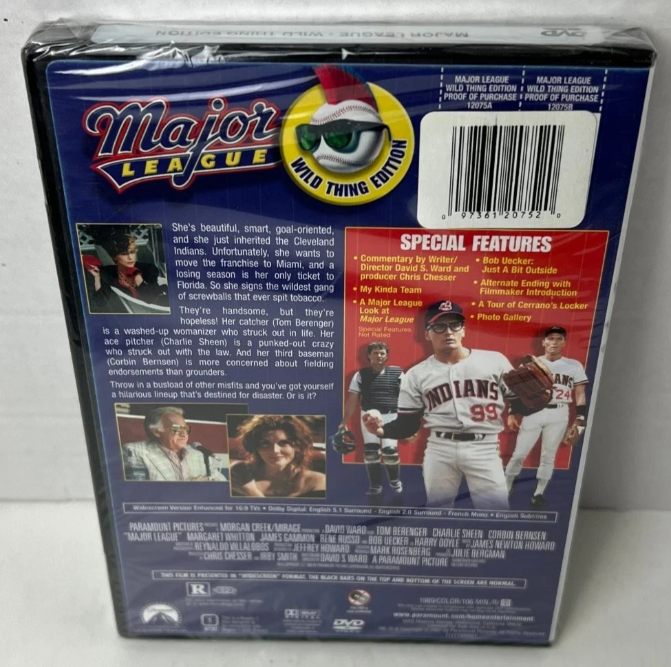 Major League (DVD) Wild Thing Edition - New