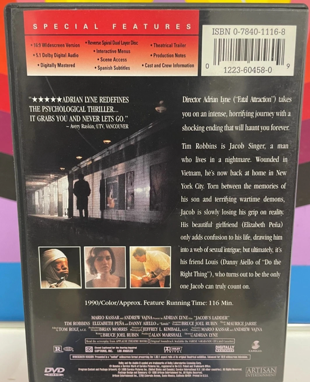 Jacobs Ladder (DVD, 1998, Special Edition) tested