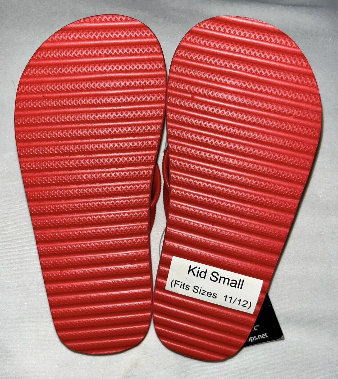 Hotflops Cheer Red Flop Flops Girls Small Size 11/12 NWT