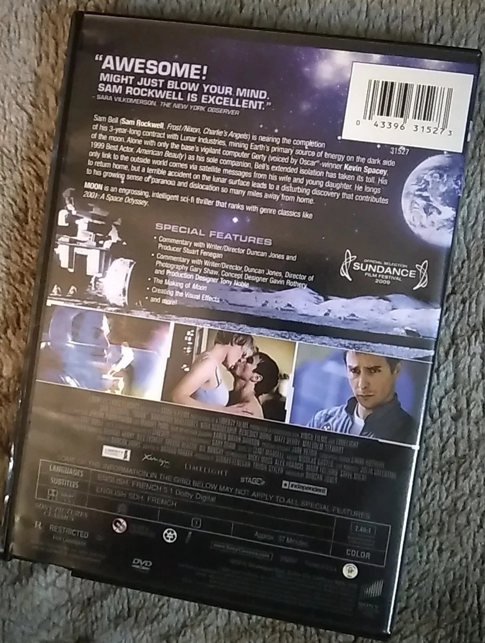 Moon (DVD) 2009. Tested. New Case