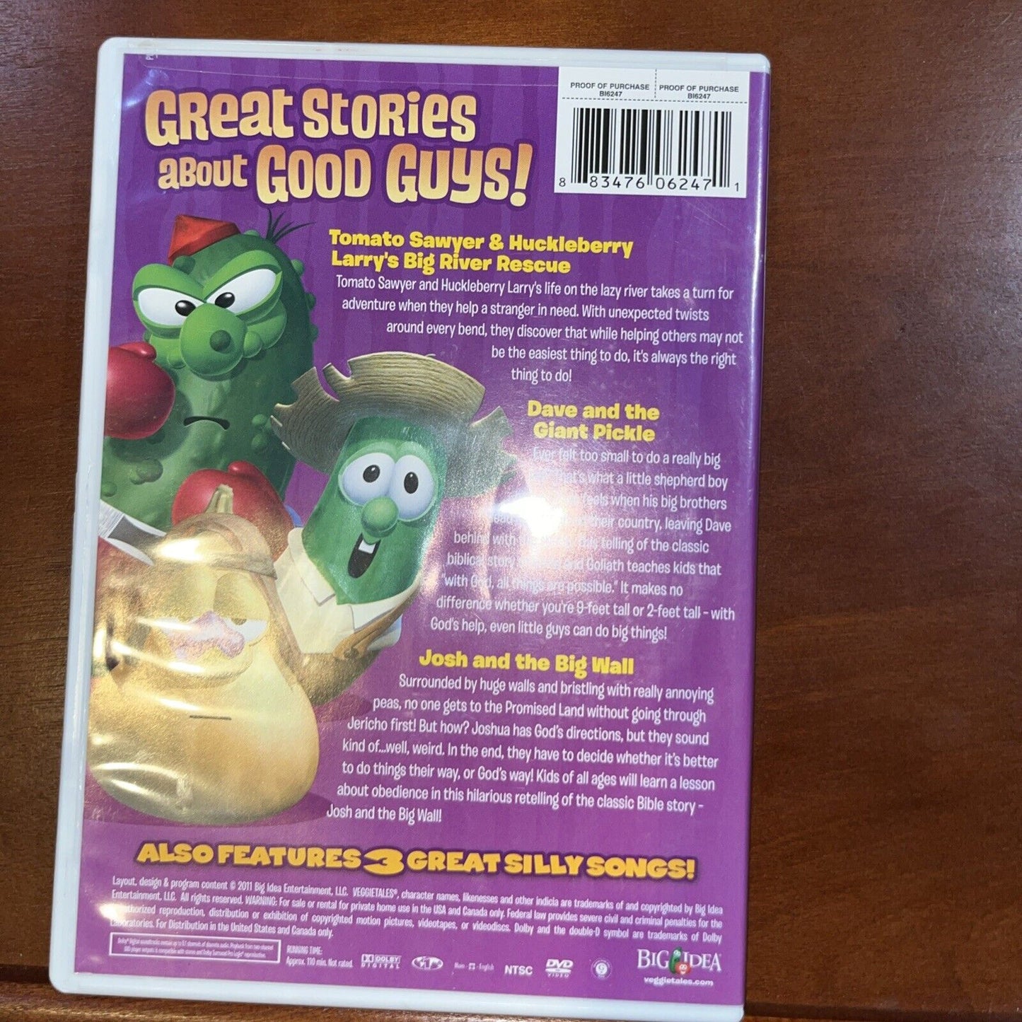 Veggietales - Triple Good Guys Dave Giant Pickle Josh Big Wall Big River - DVD