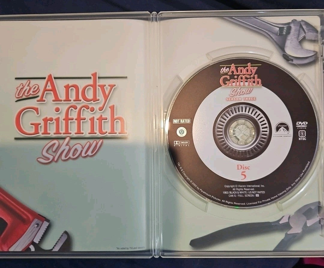 The Andy Griffith Show Season 3 Disc 5 (DVD) Slim Case Tested