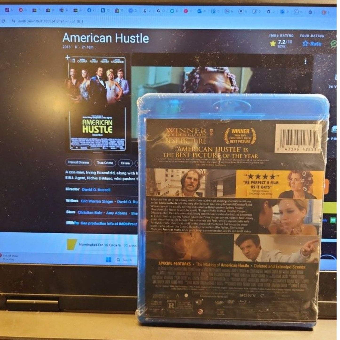 American Hustle (Bluray + DVD) Factory Sealed