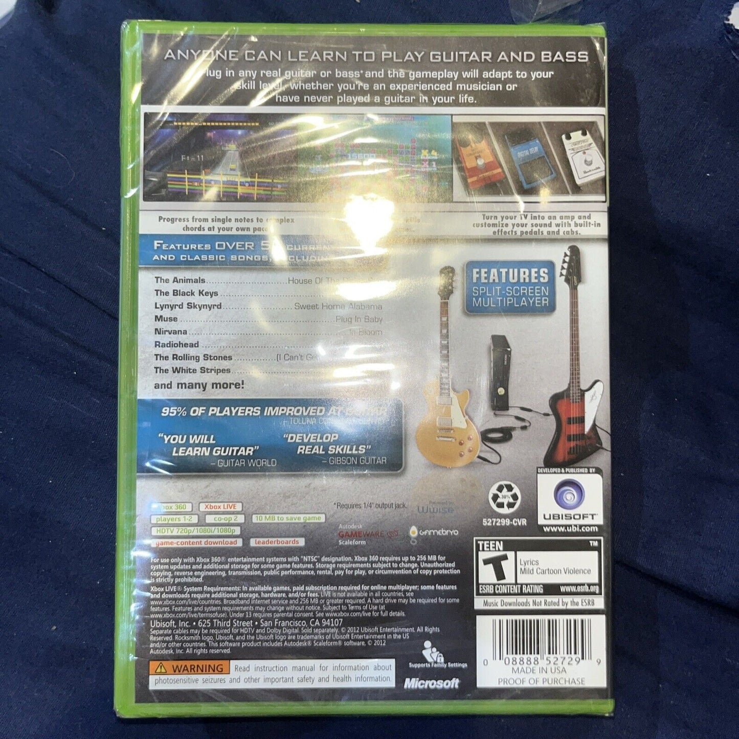 Rocksmith Guitar And Bass (Game Only) - Xbox 360 - SEALED