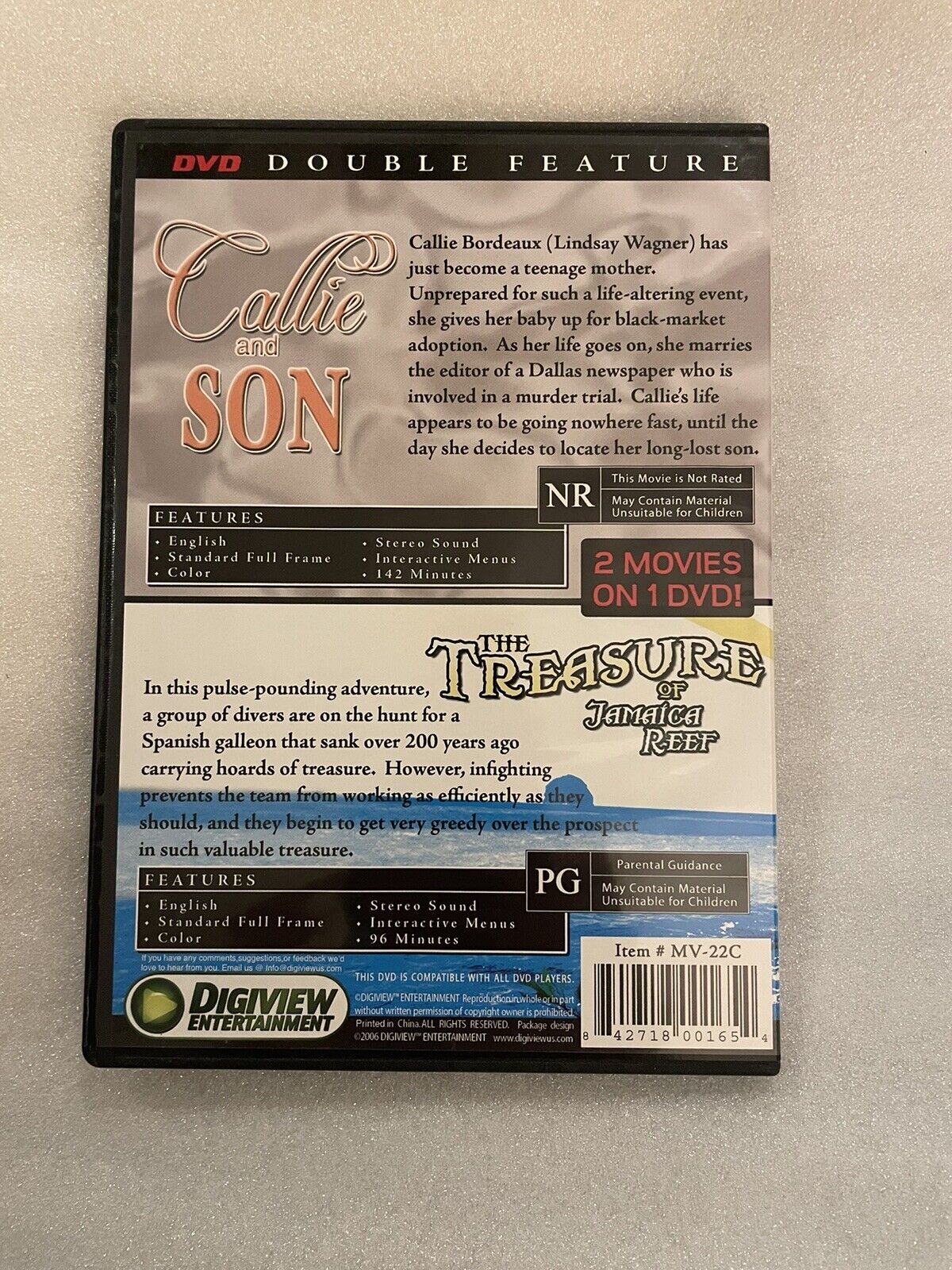 NEW--Callie and Son-1981/ The Treasure of Jamaica Reef-1974 (DVD, 2 FILM)