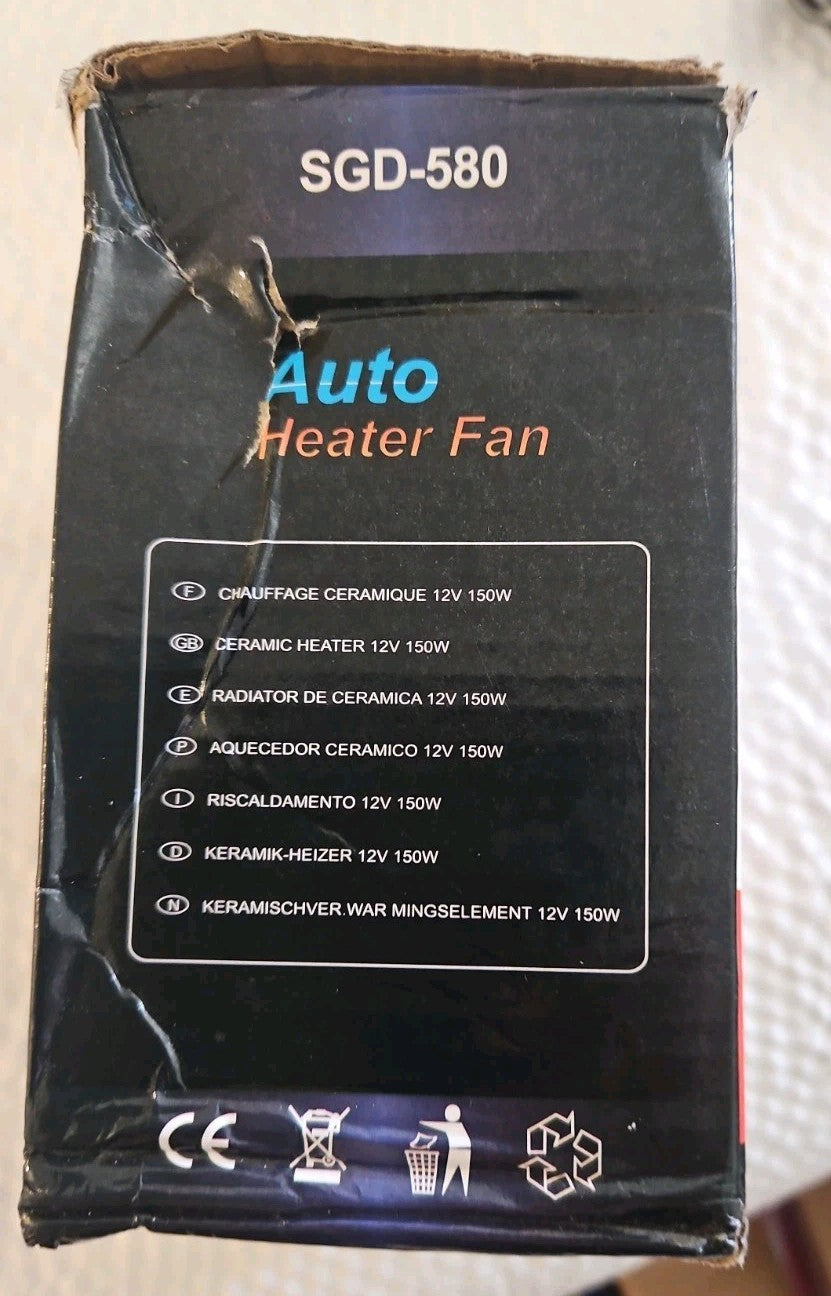 Ceramic Auto Heater Fan 12v 150w Sgd-580