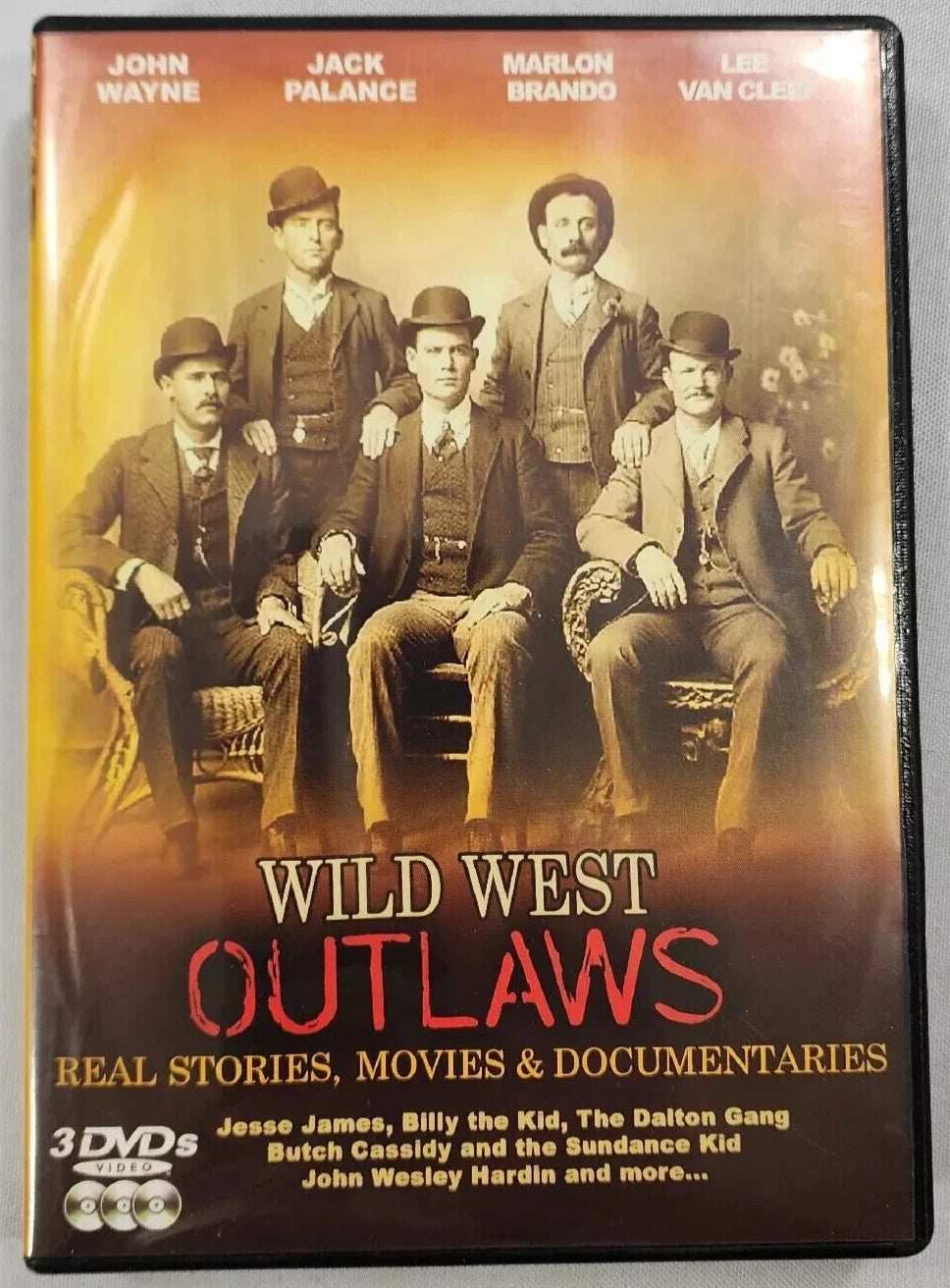 Wild West Outlaws (DVD, 3-Disc) Movies & Documentaries. Tested. New Case
