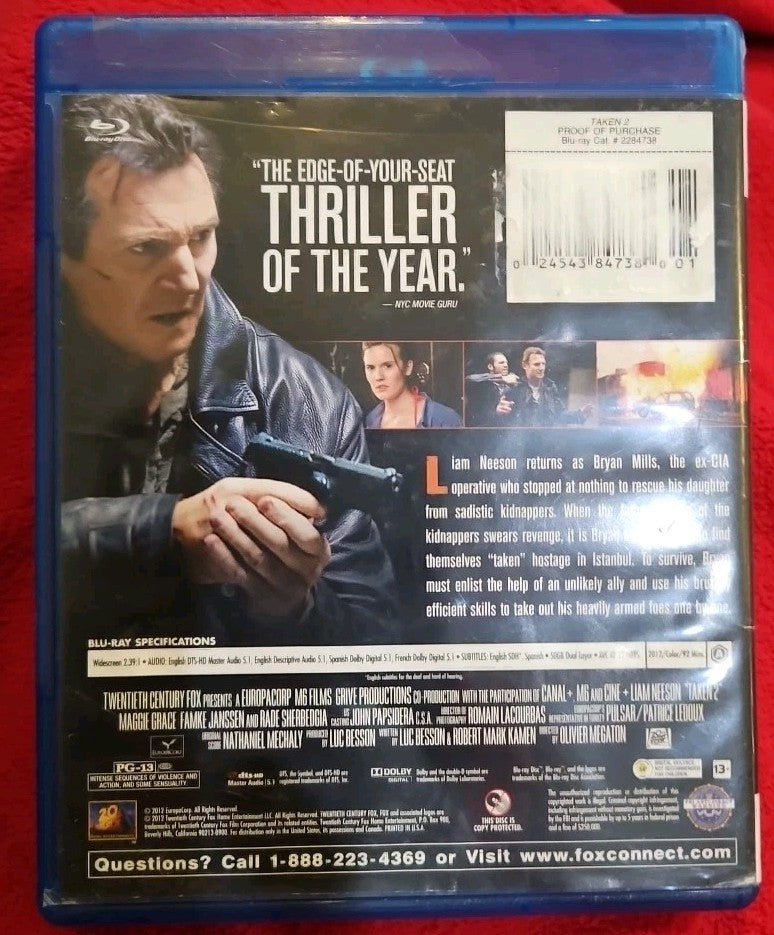 Taken 2 (Blu-ray) No Digital Download. New Sealed