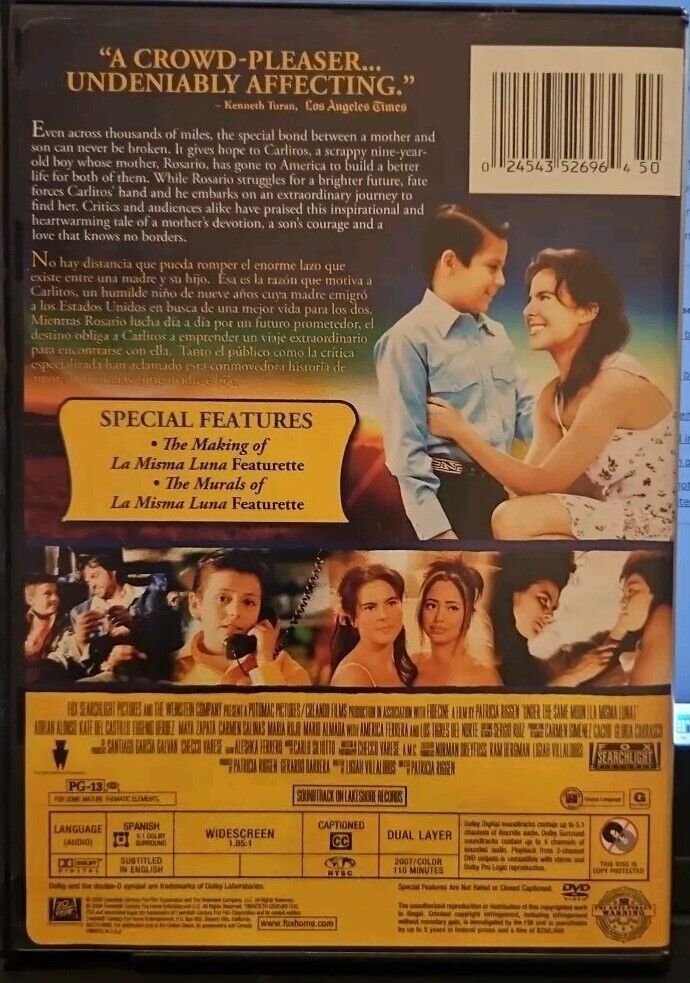 Under the Same Moon DVD 2008 Eugenio Derbez Kate del Castillo Adrian Alonso
