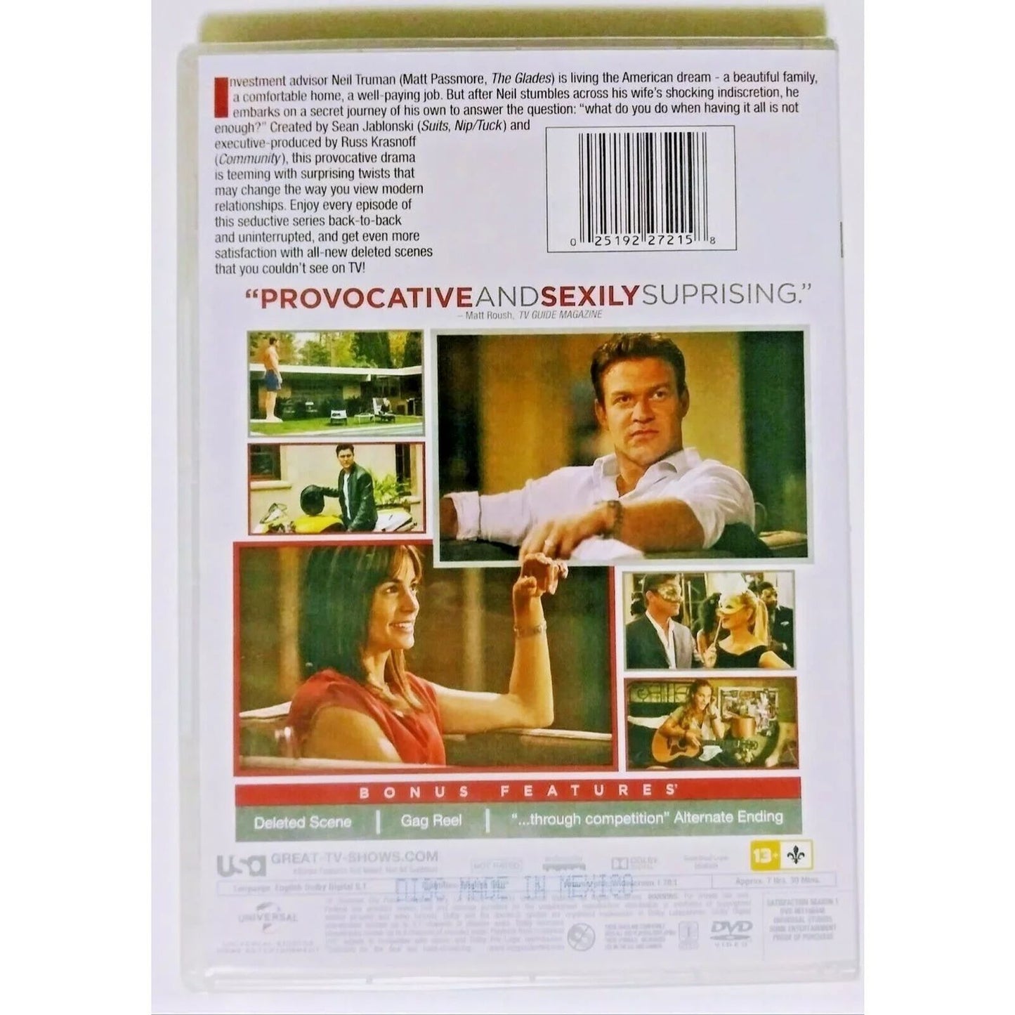 Satisfiaction Season One (DVD) Brand New Sealed