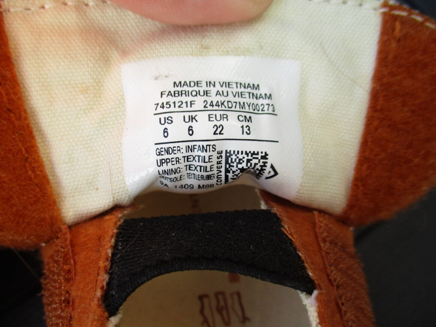 Converse All Star Fox Shoes Toddler Kids Size 6