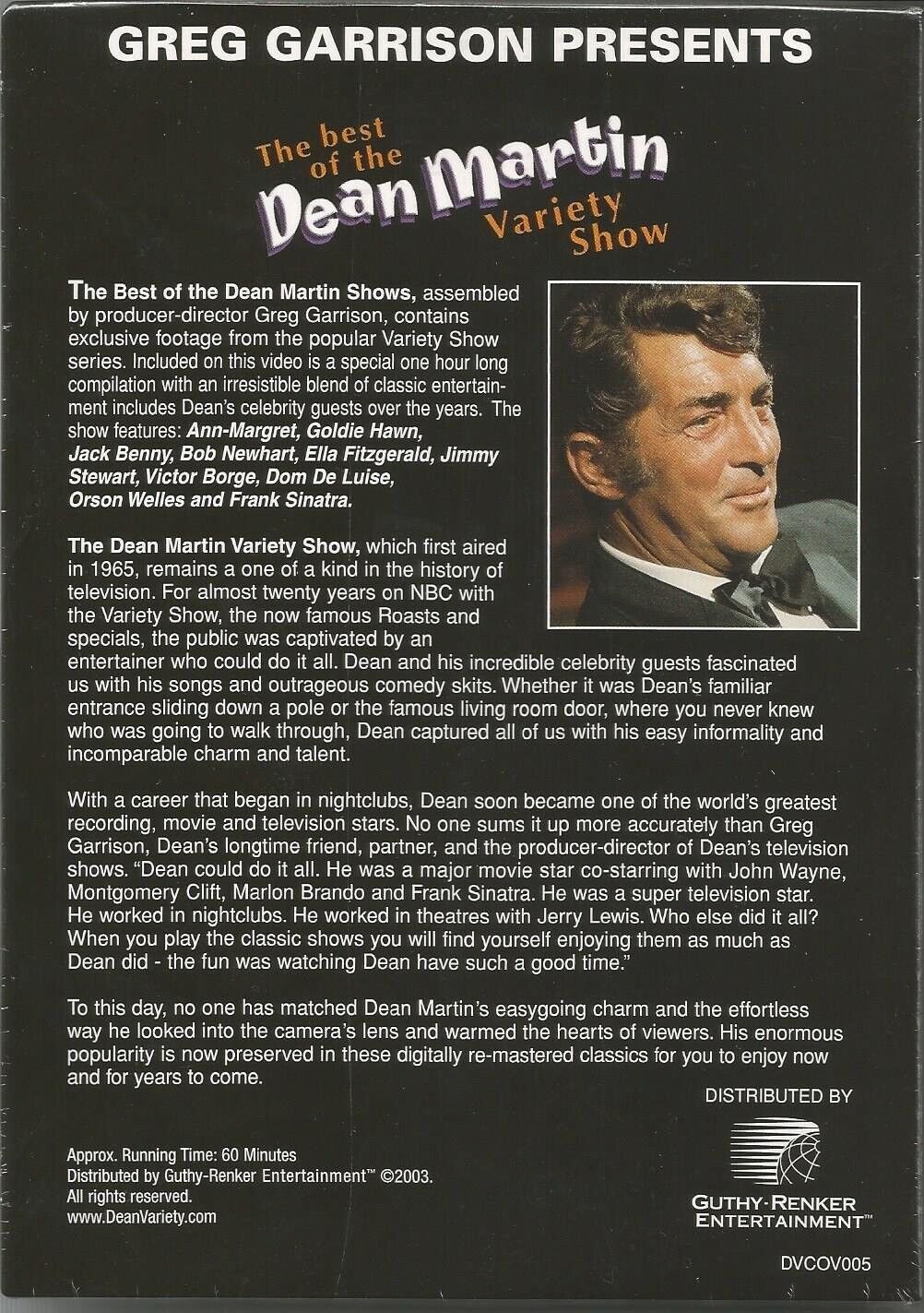 The Best of The Dean Martin Variety Show (DVD) Special Edition
