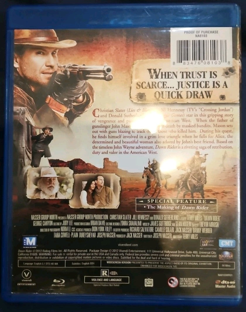 Dawn Rider (Blu-ray, 2012, Christian Slater)