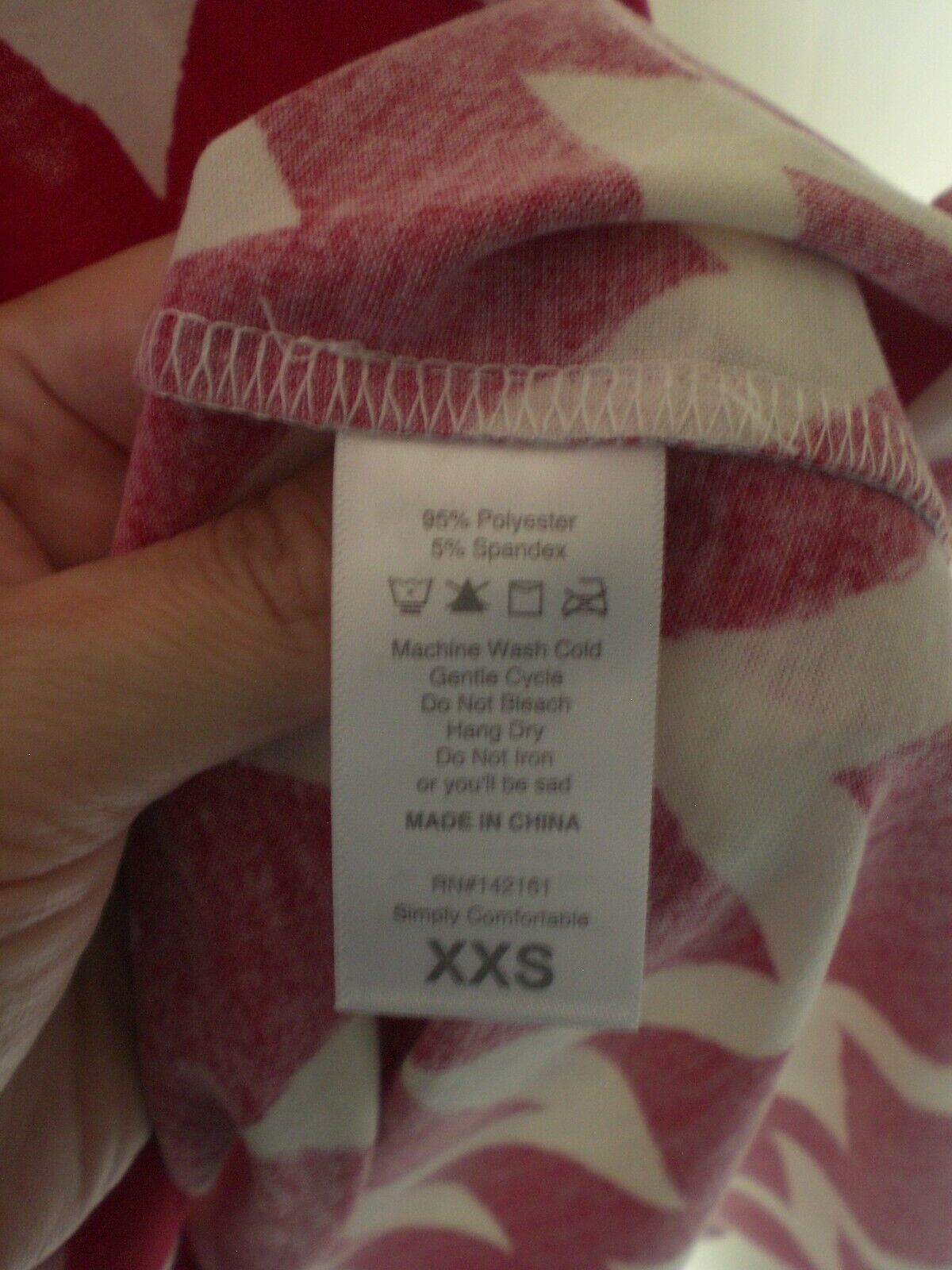 NWT LuLaRoe Irma Shirt Top Blouse Tunic Red and White Chevron XXS