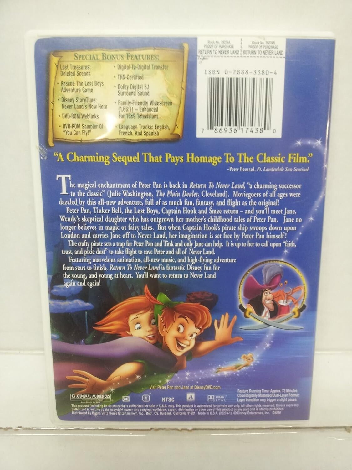 Return to Never Land (DVD, 2007, Pixie Powered Edition)